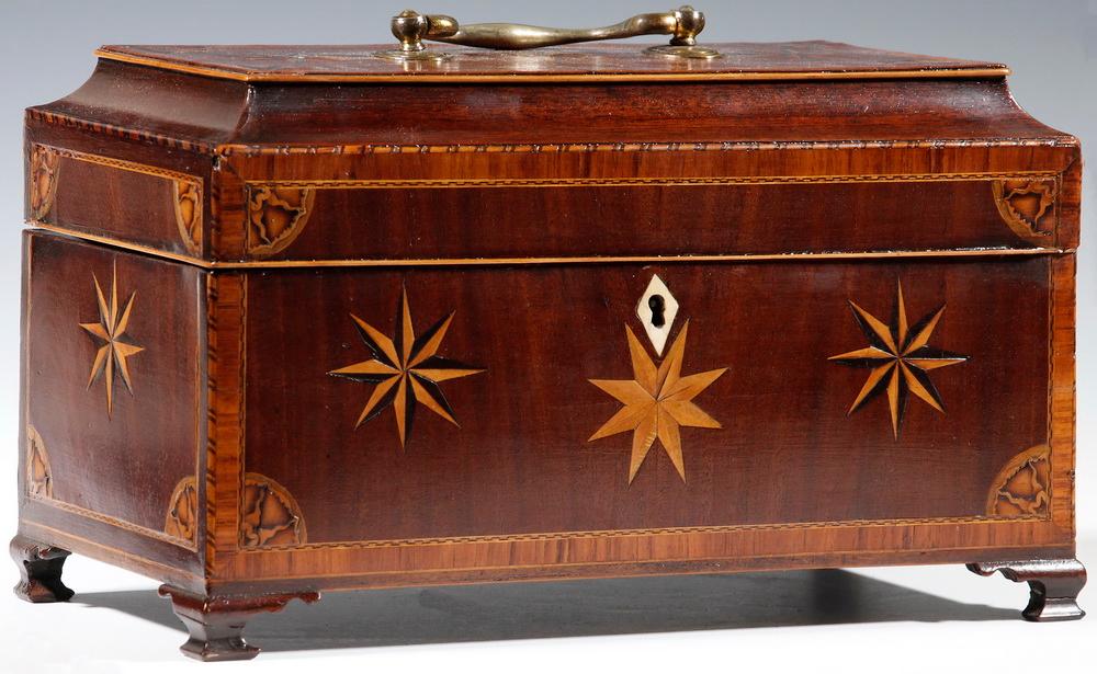 LARGE INLAID TEA CADDY