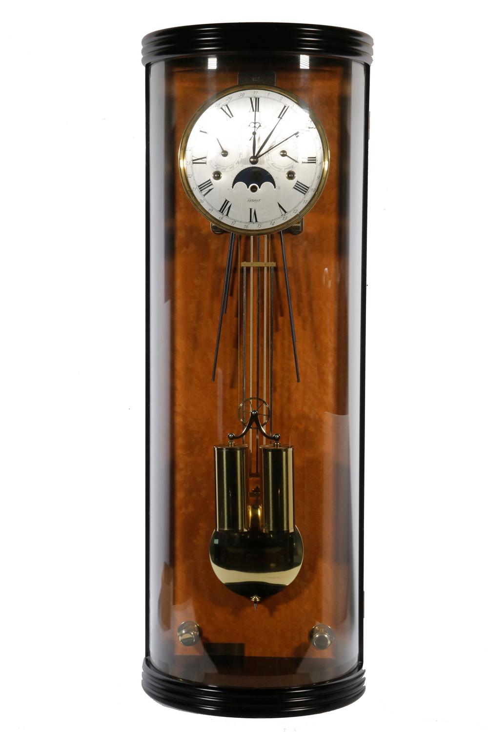 KIENINGER KESSELS WEIGHT DRIVEN MOON PHASE WALL CLOCK