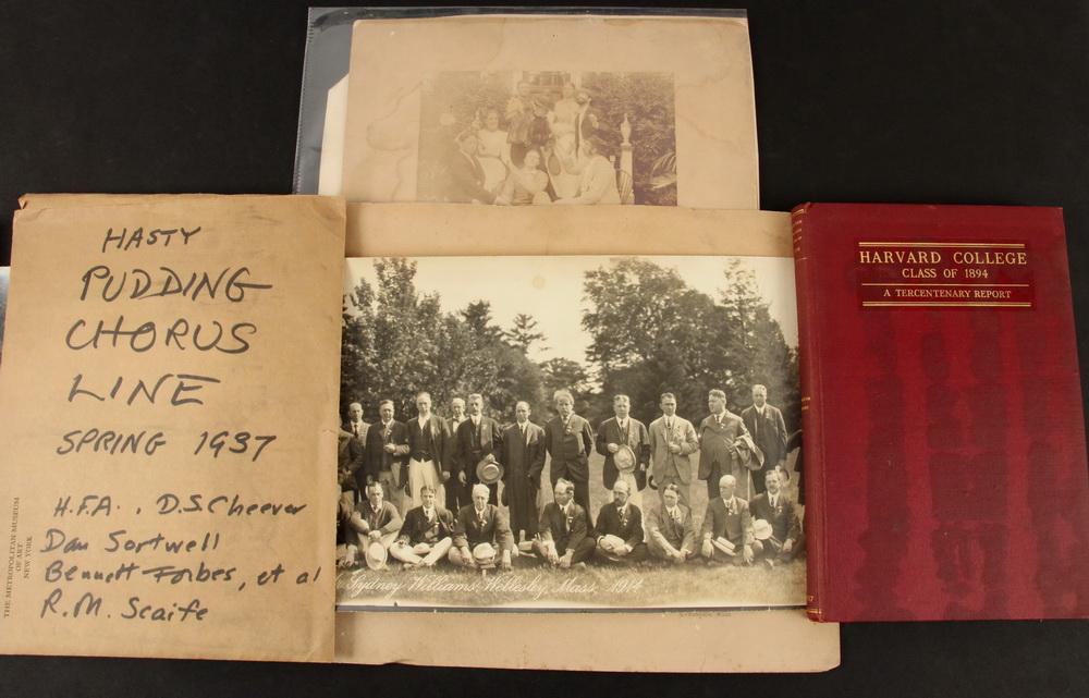 ELIOT TUCKERMAN OF NYC HARVARD PAPERS, ESP HASTY PUDDING CLUB