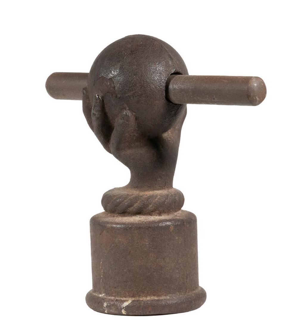 IRON HAND AND BALL RAIL FINIAL