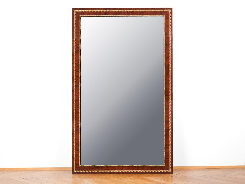 Large Biedermeier mirror, Around 1835/40, Mahogany veneered on softwood
