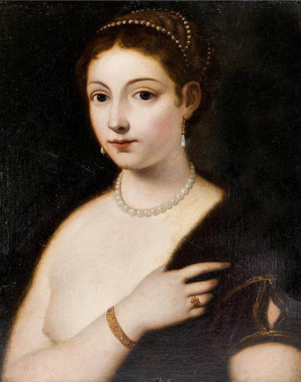 Girl with pearl necklace, Italy, End 16th century
