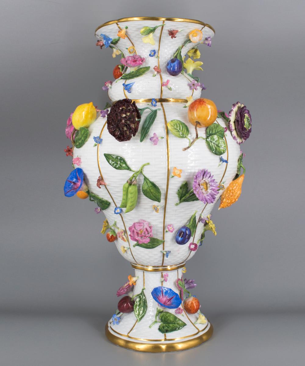 Meissen baluster vase, 2nd half 19th century, Meissen porcelain