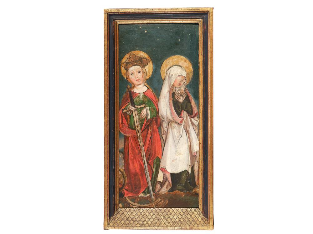 St. Catherine & St. Mary, Swabian - Tyrol, Around 1500