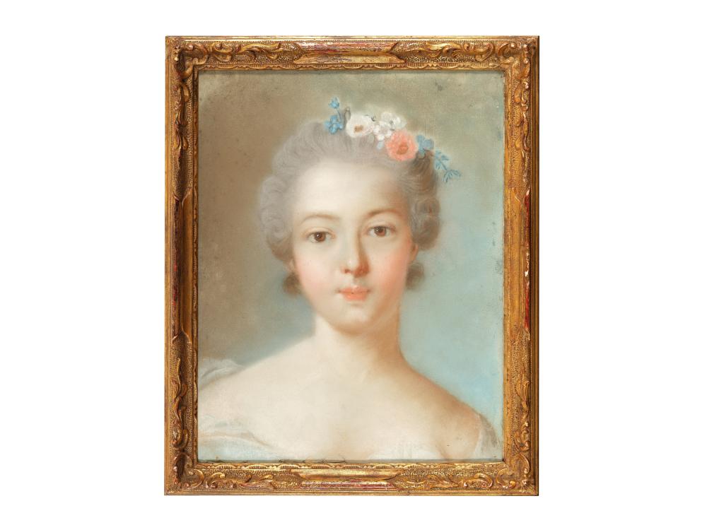 Jean Marc Nattier, Paris 1685 - 1766 Paris, attributed, Portrait of a young lady or noblewoman