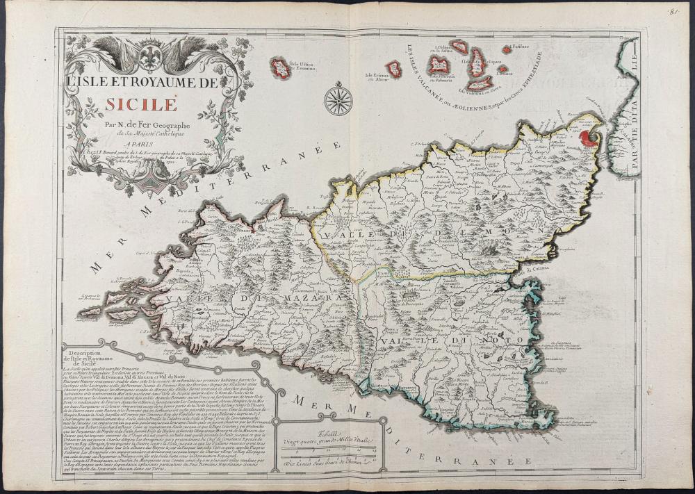 De Fer - Map of Sicily