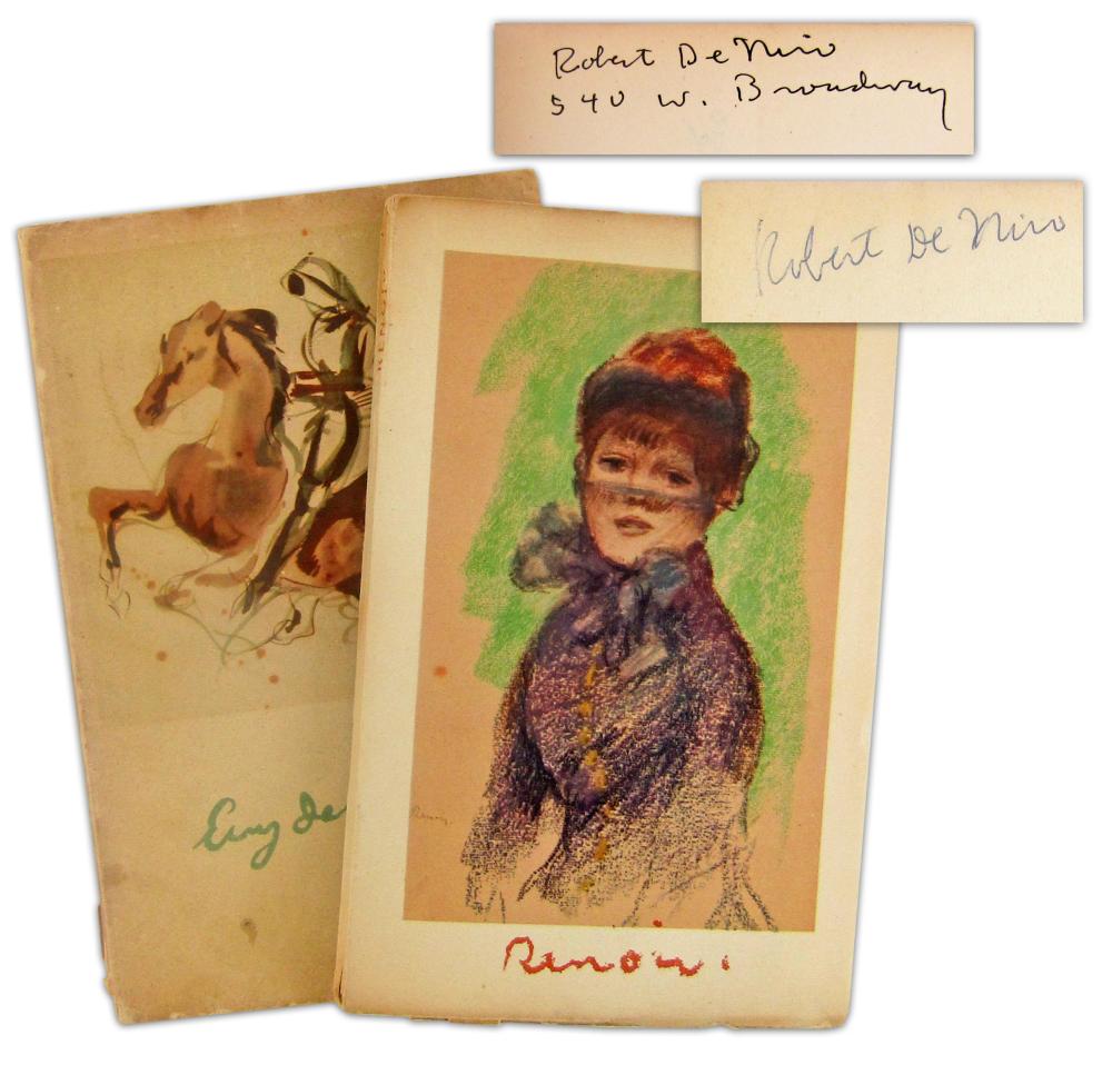 (2) Robert De Niro, Sr. Signed Art Books, Renoir & Delacroix