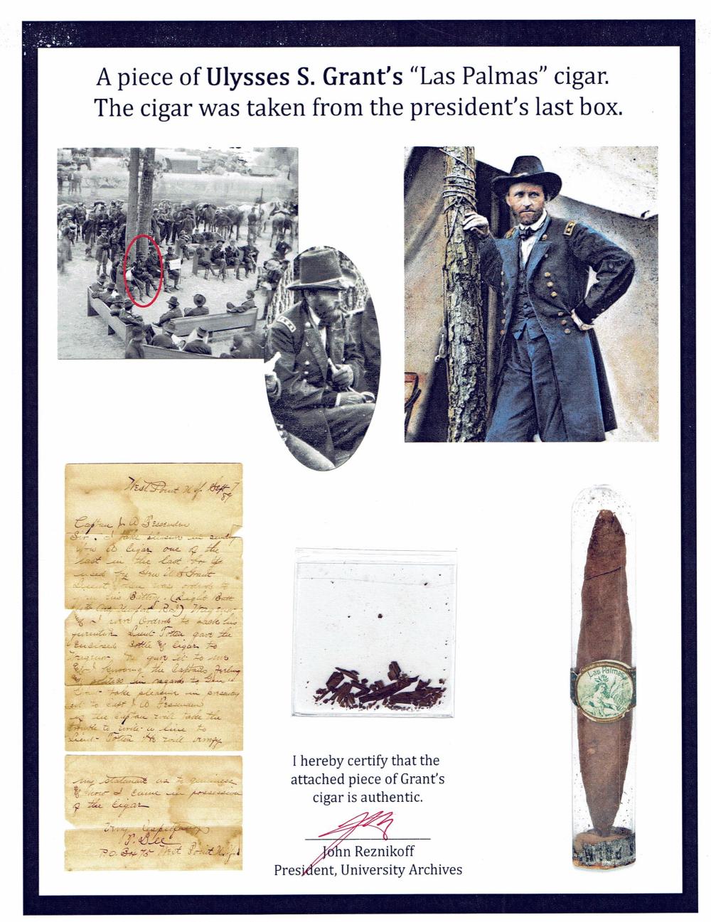 Significant Remnants of U.S. Grant's Personally-Owned Cigar From His Very Last Box