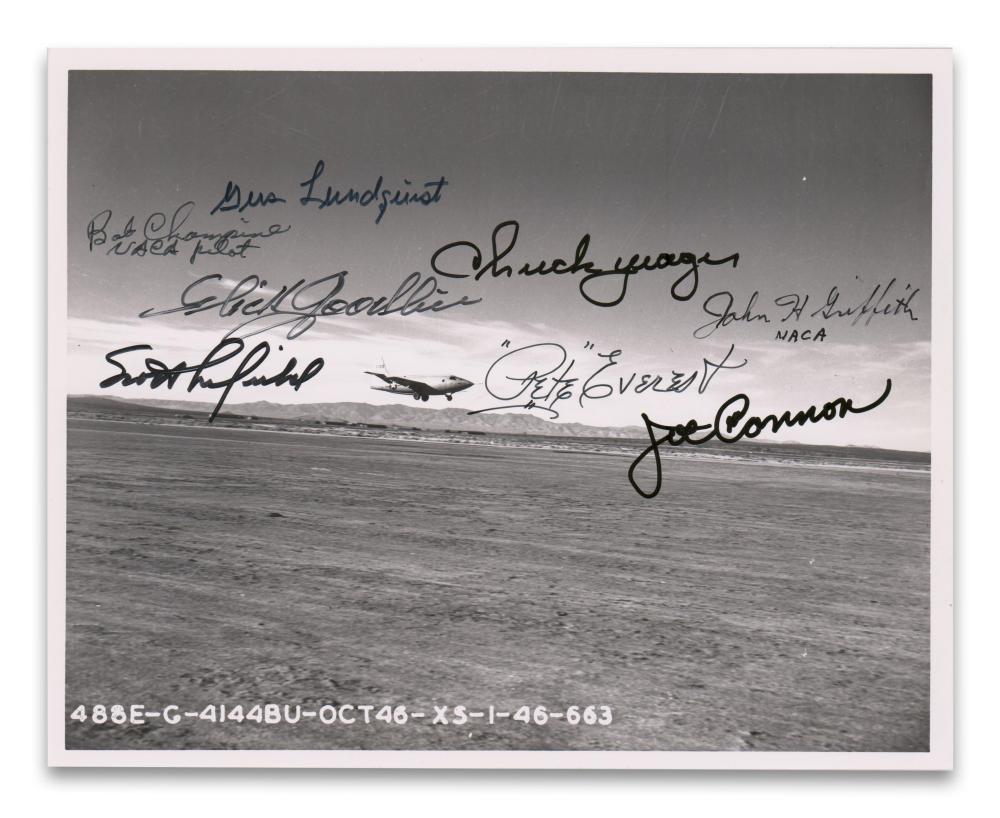 Bell X-1 Multi-Signed Photo Signed by 8 Pilots: Yeager, Crossfield & More! Pre-Cert Zarelli