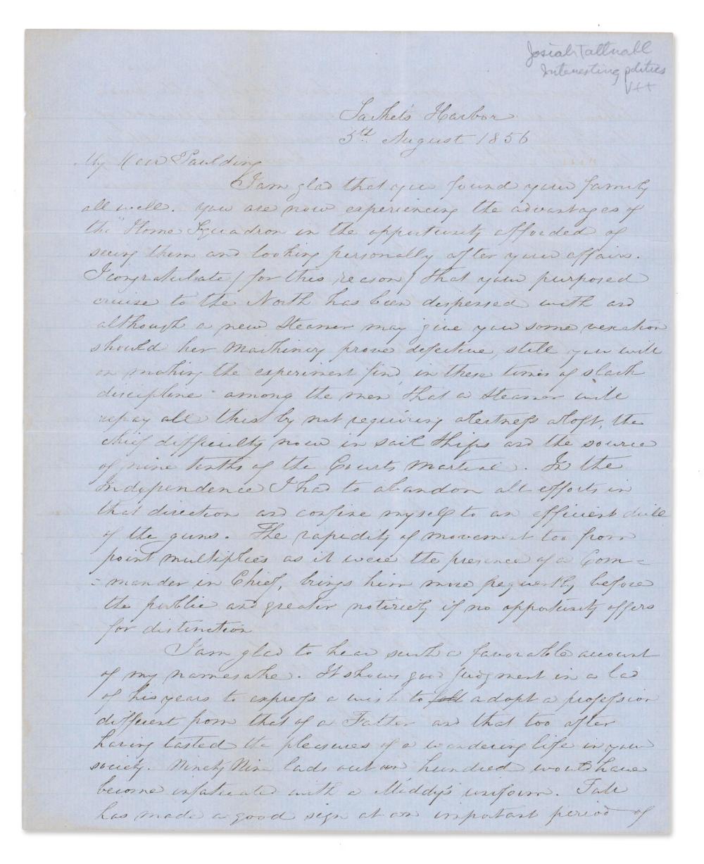 Future Confederate J. Tattnall Predicts that the "slave states [would]...prefer disunion to a palpable violation of their rights..."