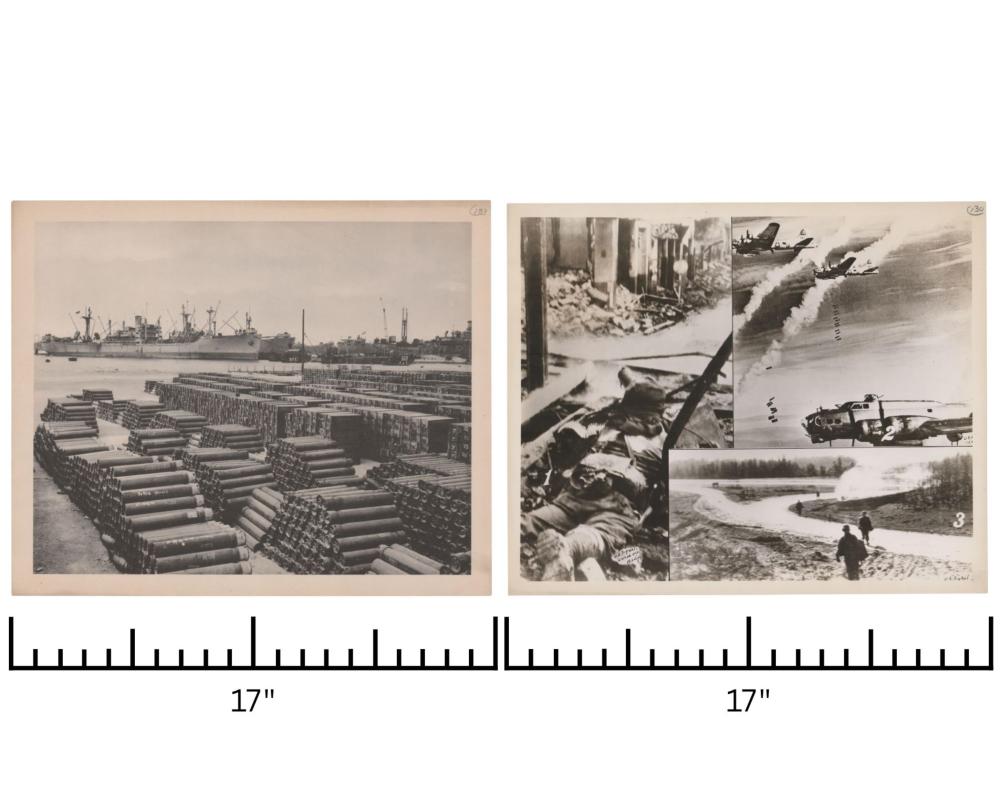 Rare WWII Oversized Wartime Photographs, Fantastic & Unique!