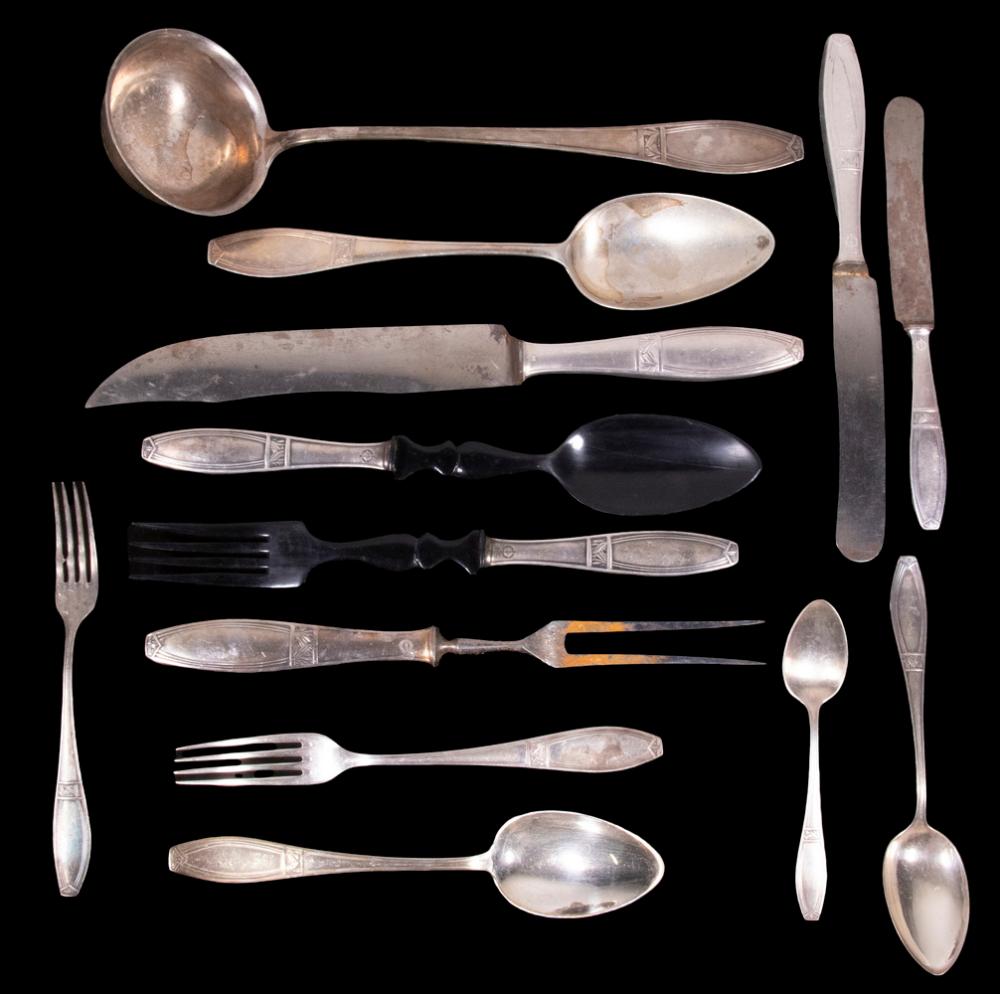 SILVER-PLATE FLATWARE SET