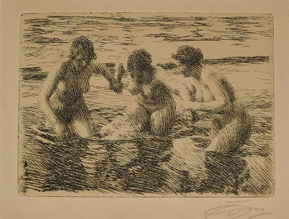 Anders Zorn (Swedish 1860-1920), Against the Current (Asplund 288)
