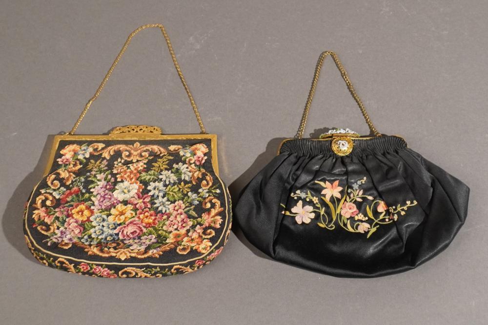 Two Needlework Clutch Purses