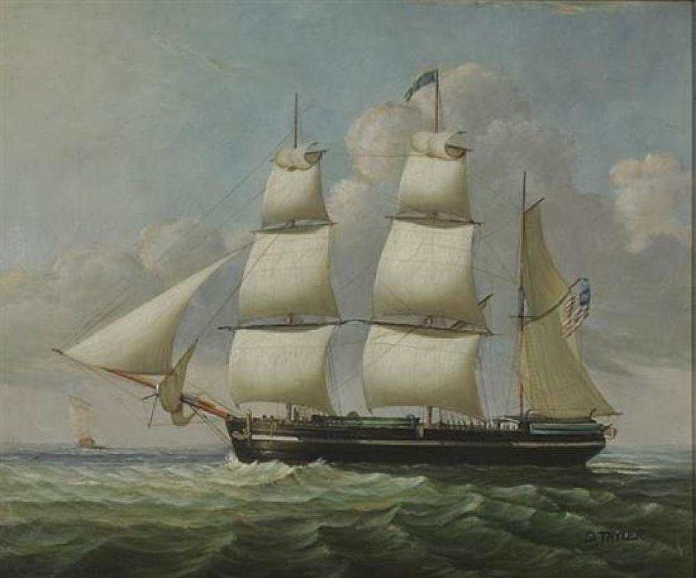 D. Tayler (American b. 1968), Ship at Sea, Signed Oil on Canvas, 20 x 24 inches