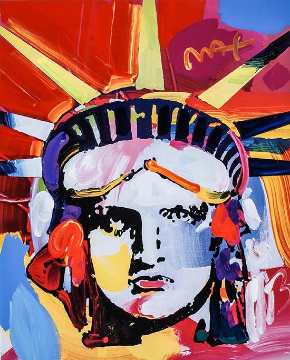 Peter Max (American b. 1937), Delta, Signed, Framed Serigraph with Mixed Media, 30 x 24 inches