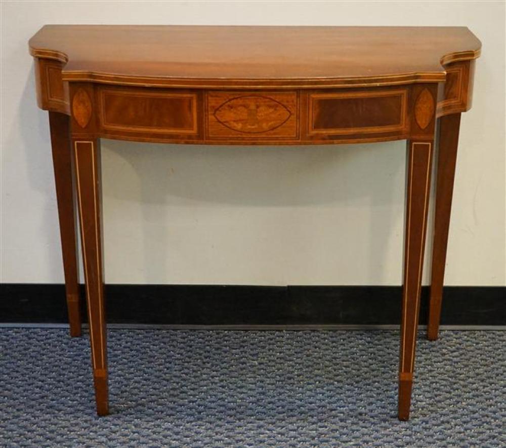 Federal Style Inlaid Mahogany Console Table, Height: 29 in, Width: 36 in, Depth: 18 in