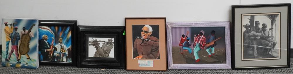 Group of Contemporary Works of Art of Jazz Musicians