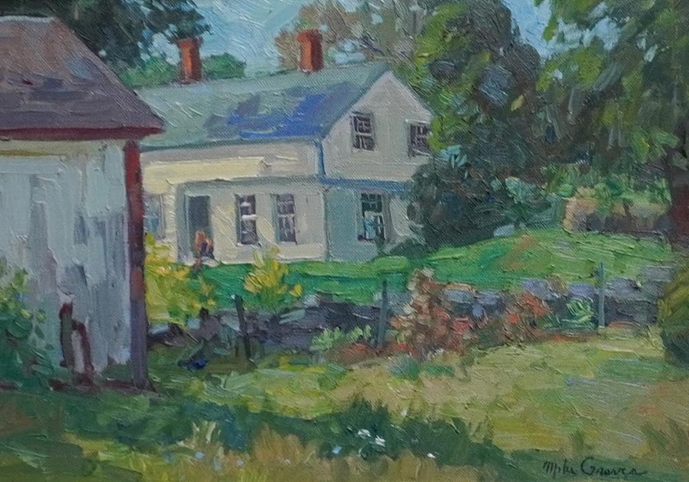 Michael Graves (American b. 1952), Farmhouse Setting, Oil on Canvas Frame: 15 1/2 x 20 1/2 in. (39.4 x 52.1 cm.)