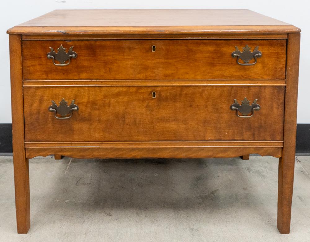 George III Style Cherry Side Cabinet, 26 1/4 x 35 1/4 x 19 1/4 in. (66.7 x 89.5 x 48.9 cm.)