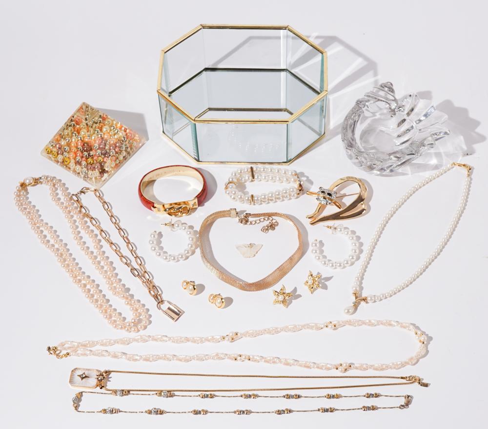 Collection of Costume Jewelry and Other Table Articles