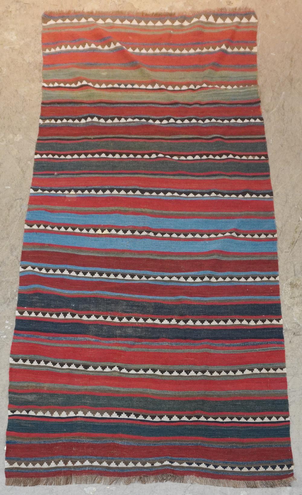 Kilim Rug, 6.1 x 3.1 ft. (15.5 x 7.9 cm.)