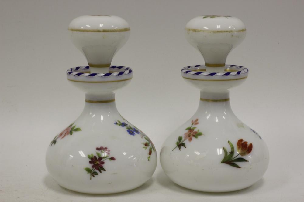 Pair of 19thc Perfume Bottles