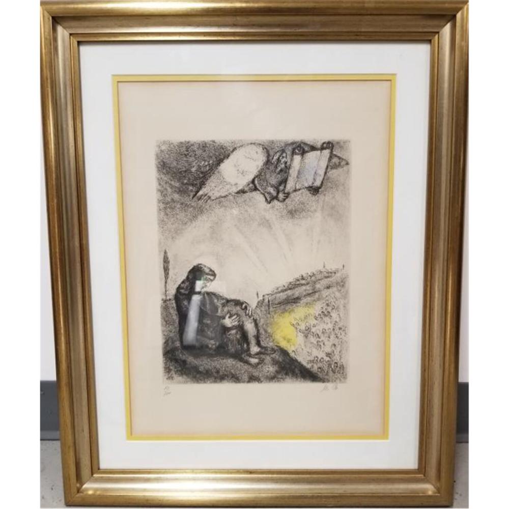 Marc Chagall Hand Colored Etching